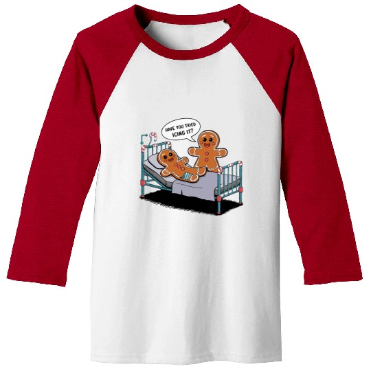 Christmas Gingerbread Hospital Humor Baseball Tees