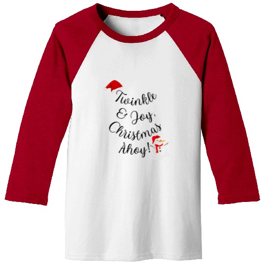 Twinkle and Joy Christmas Ahoy! - Festive Holiday Baseball Tees