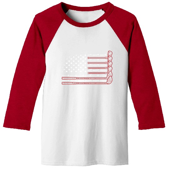 American Flag Golf Baseball Tees