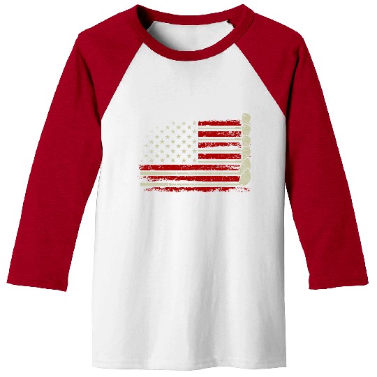 Patriotic American Golfer USA Flag Golf Club Golf Baseball Tees