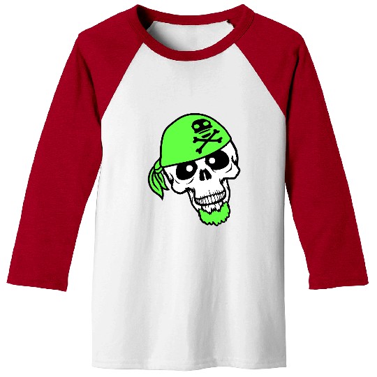 Pirate Hat Skull Skeleton Halloween Head Scarf Fun Baseball Tees