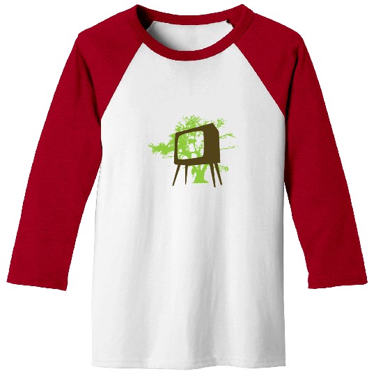 Eco-Friendly Tree Art Illustration Baseball Tees