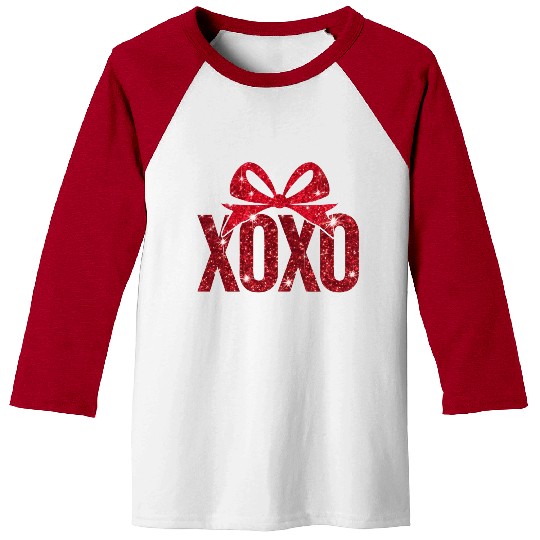 Faux Sequin Xoxo Baseball Tees