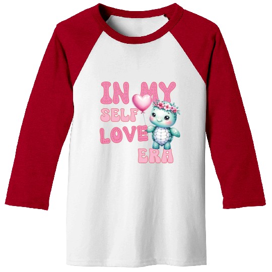 Cute Valentine's day Turtle - In my self love Baseball Tees