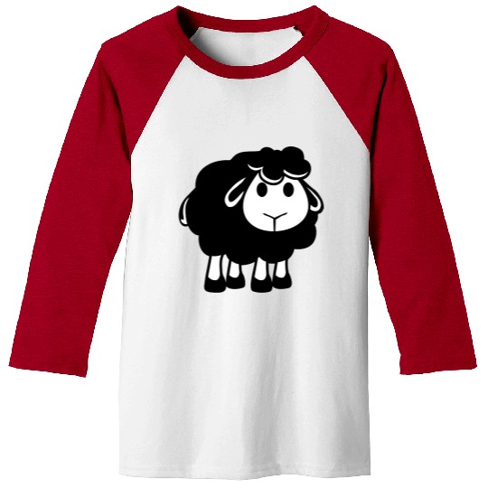 Black Sheep Small Cute Cute Lamb Cool Comic Sweet Baseball Tees