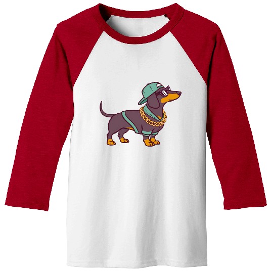 Hip Hop Dachshund Music Singing Dachshund Song Baseball Tees