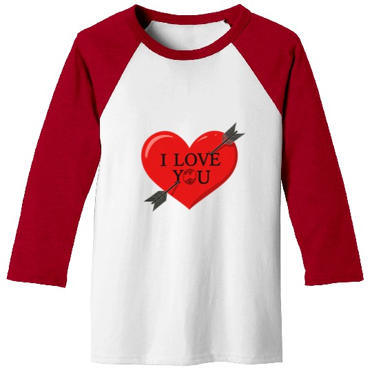 I Love You - Arrow Heart Baseball Tees