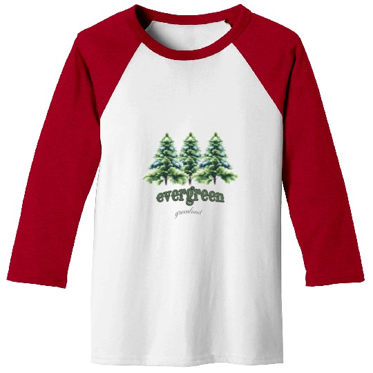 evergreen the green tree : green world Baseball Tees