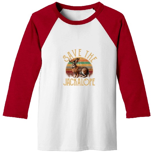 Save The Jackalope, Vintage Retro Camping Lover Ja Baseball Tees