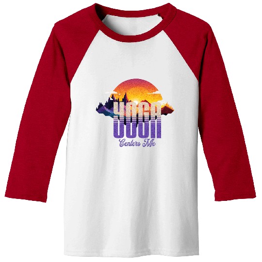 Yoga Centers Me Mountain Sunset Baseball Tees