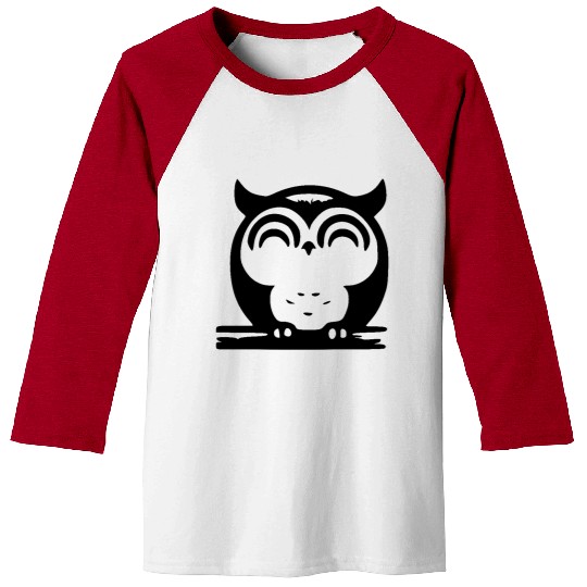 Cute Sleeping Owl Baseball Tees