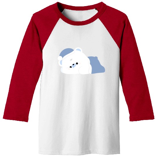 Tired Polar Bear Baseball Tees