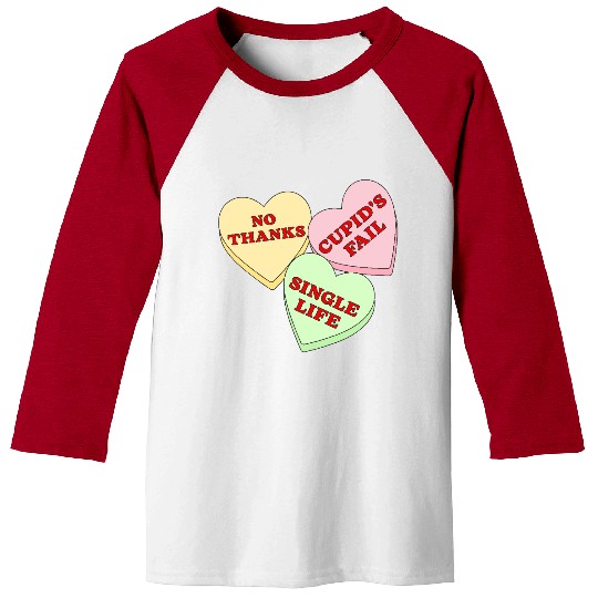 Valentines Candy Hearts Baseball Tees