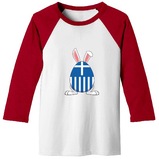 Rabbit Bunny Greece Flag Greek Flag Baseball Tees