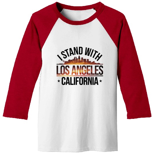 I stand With Los Angeles California Wildfire 2025 Baseball Tees