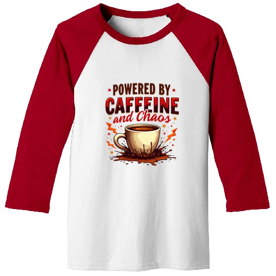 Caffeine Chaos Baseball Tees