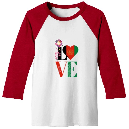 Kabul Store Love Afghanistan Baseball Tees