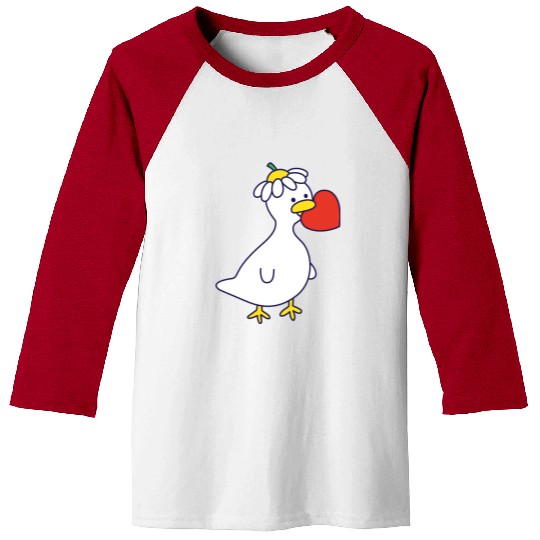 Silly Goose in Love Baseball Tees