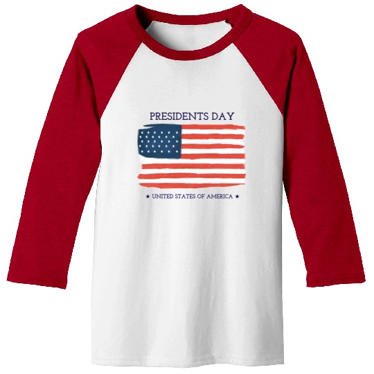 US flag.Presidents Day Baseball Tees