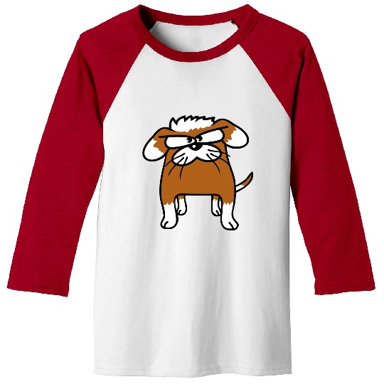 Dog Looks Angry Serious Aggressive Evil Bad Boy Baseball Tees