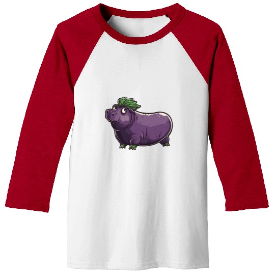 Hip Eggplant Baseball Tees