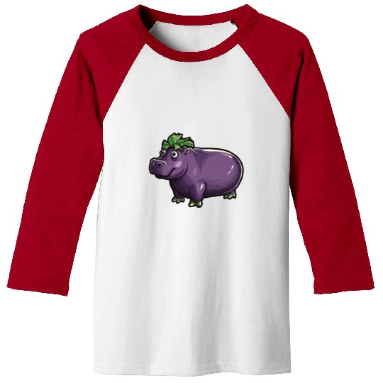 Hip Eggplant Baseball Tees