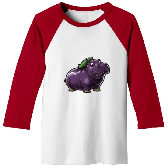 Hip Eggplant Baseball Tees