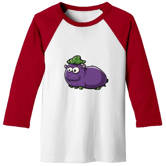 Hip Eggplant Baseball Tees