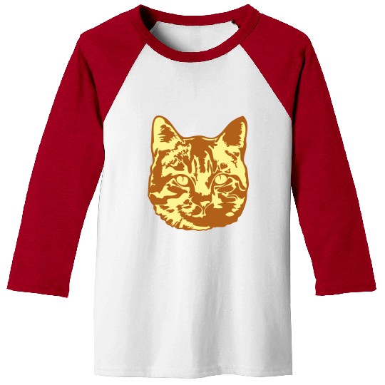 Cat Lover Realistic Pet Face Cute Cool Kitten Head Baseball Tees