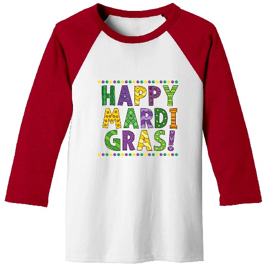 Mardi Gras Celebration Baseball Tees