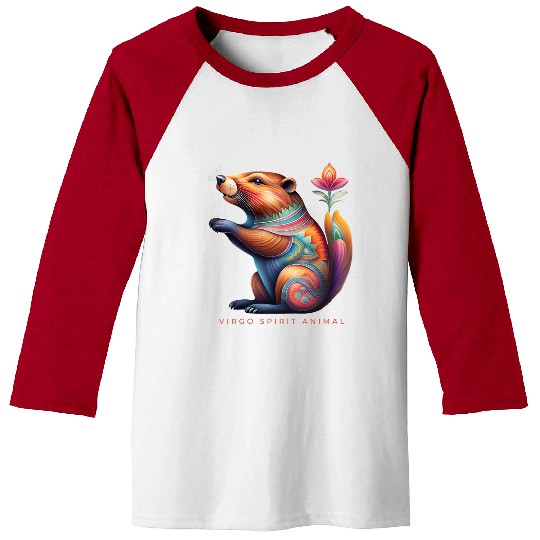 Virgo Spirit Animal Beaver Alebrije Female Baseball Tees