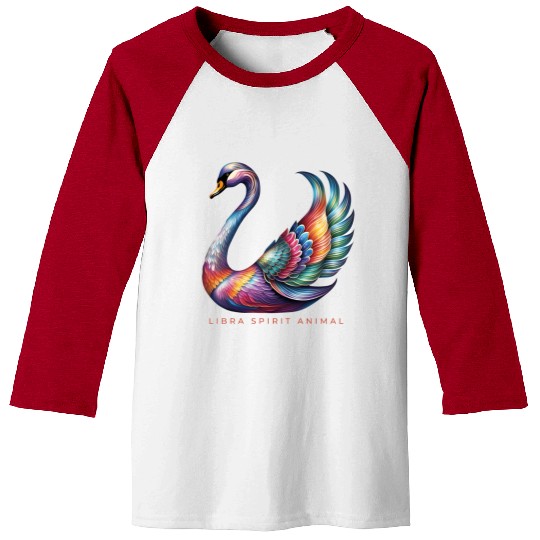 Libra Spirit Animal Swan Alebrije Baseball Tees