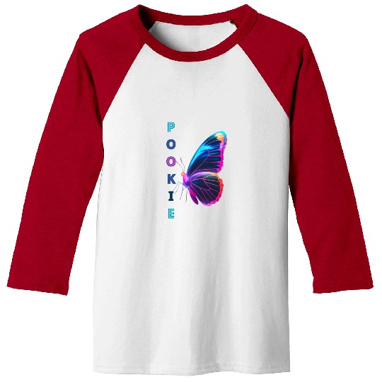 Neon Butterfly Aesthetic - Vibrant & Stylish Baseball Tees