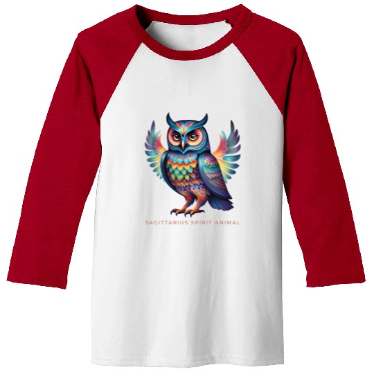 Sagittarius Spirit Animal Owl Alebrije Male Baseball Tees