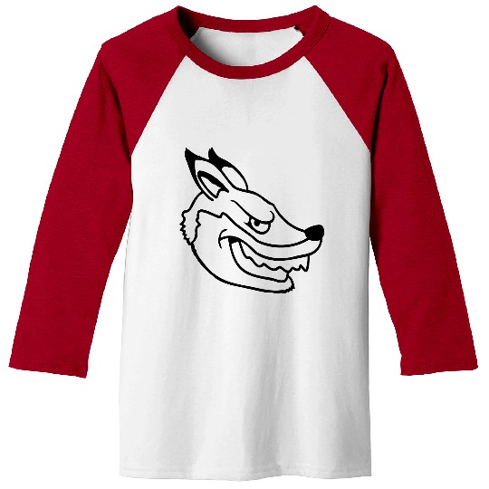 Fox Evil Look Dangerous Crazy Wild Animal Fun Face Baseball Tees