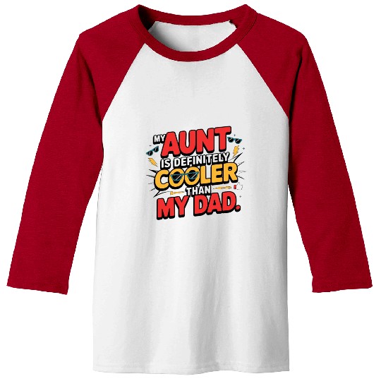 Fun Cool Aunt vs Dad Baseball Tees Design – Bold