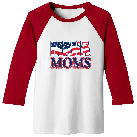 Patriotic American Mom Pride Design Baseball Tees