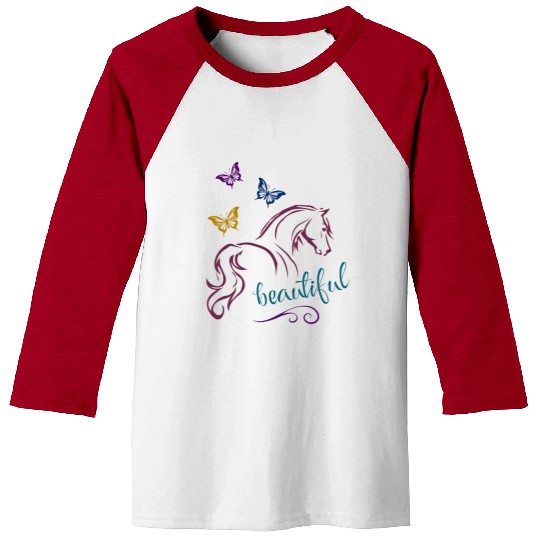 Beautiful Horse Baseball Tees