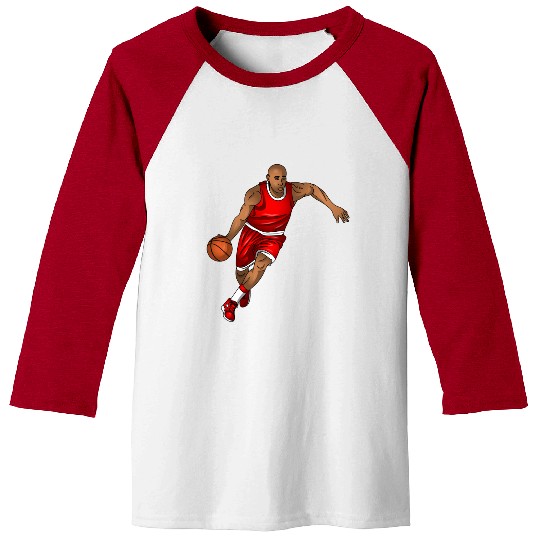 basketball player is running with the ball Baseball Tees