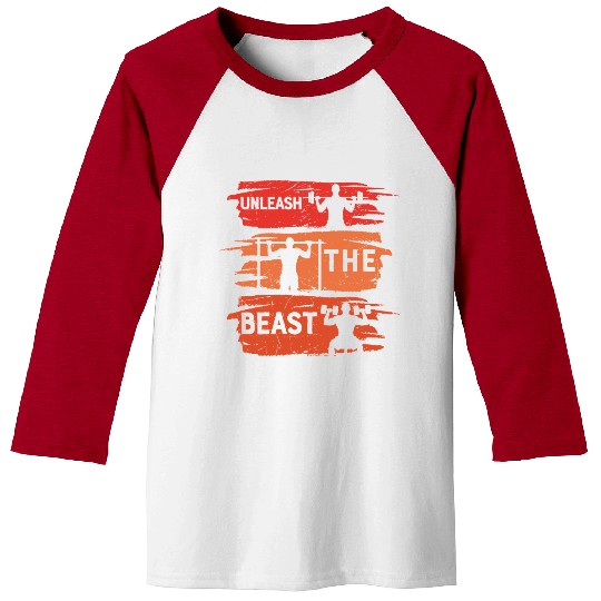 Unleash The Beast Gym Baseball Tees