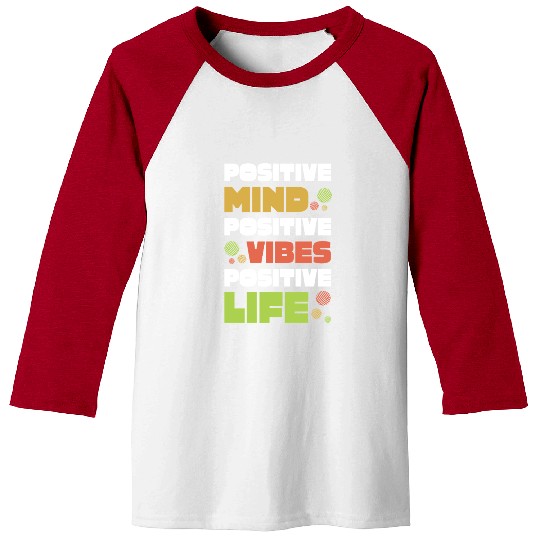 Positive Mind Vibes Life Mental Health Awareness Baseball Tees