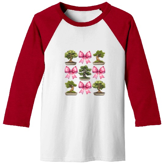 Coquette Bow Bonsai Japanese Zen Mothers Day Baseball Tees