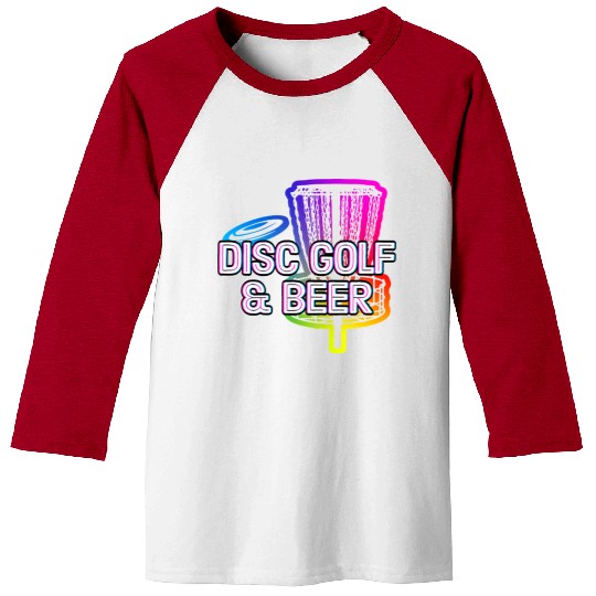 Disc Golf and Beer Drinking Outdoor Game Drinker Baseball Tees