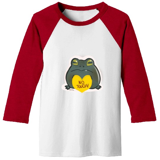 NO Touchy! Grumpy toad. Baseball Tees