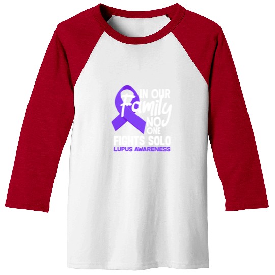 In Our Family No One Fights Solo Lupus Awareness Baseball Tees