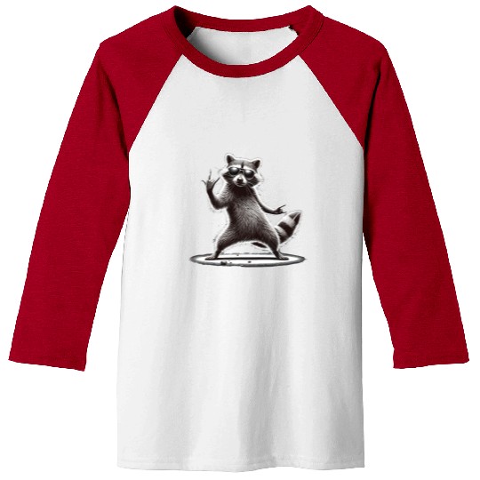 Rock Raccoon – Metal and Coolness Baseball Tees