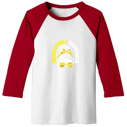 Microcephaly Awareness Yellow Bandana Shades Baseball Tees
