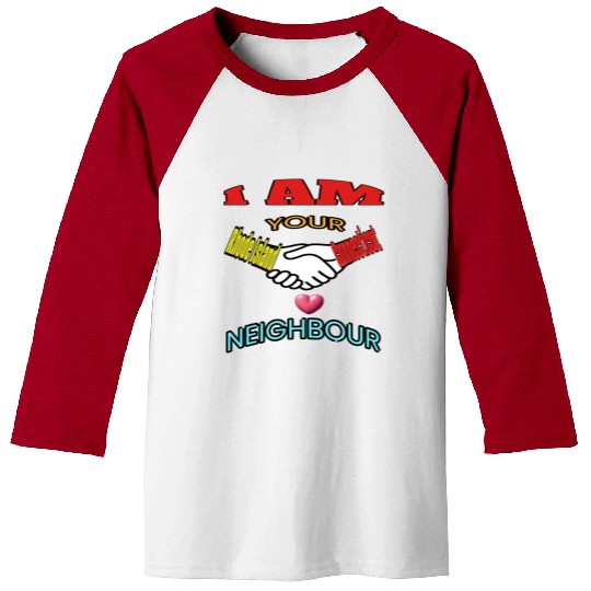 I AM YOUR NEIGHOUR RHODE ISLAND AND CONNECTICUT Baseball Tees