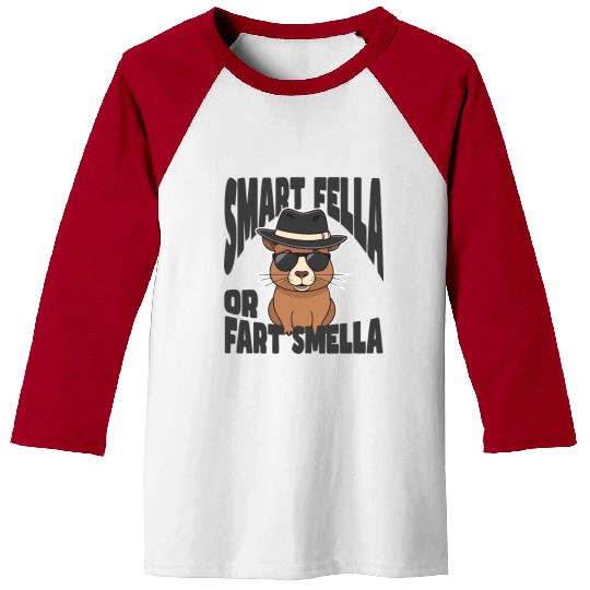 Smart Fella or Fart Smella – Capybara Knows Best Baseball Tees