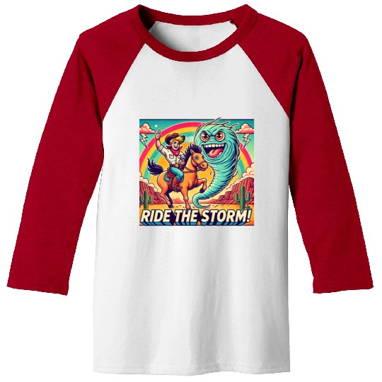 Ride the Storm: The Wild Adventure Baseball Tees